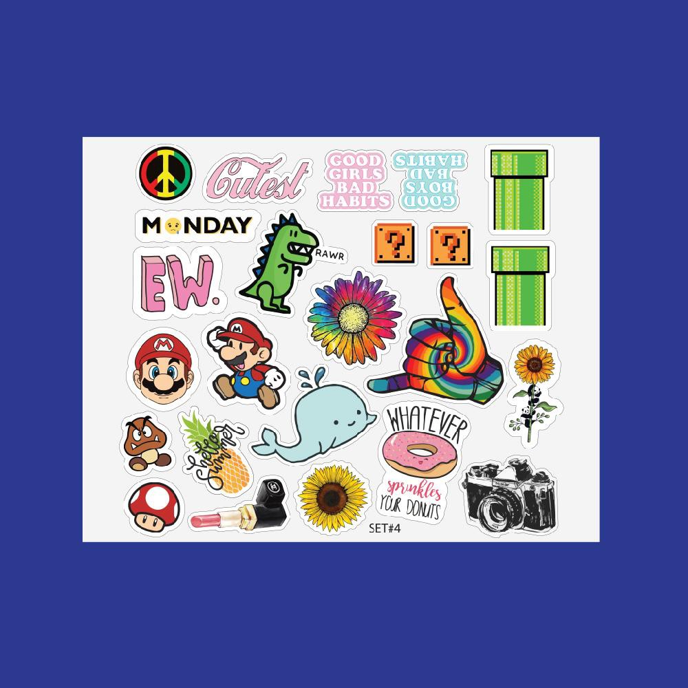 Bộ 6 Set Sticker trang trí đáng yêu, giá rẻ