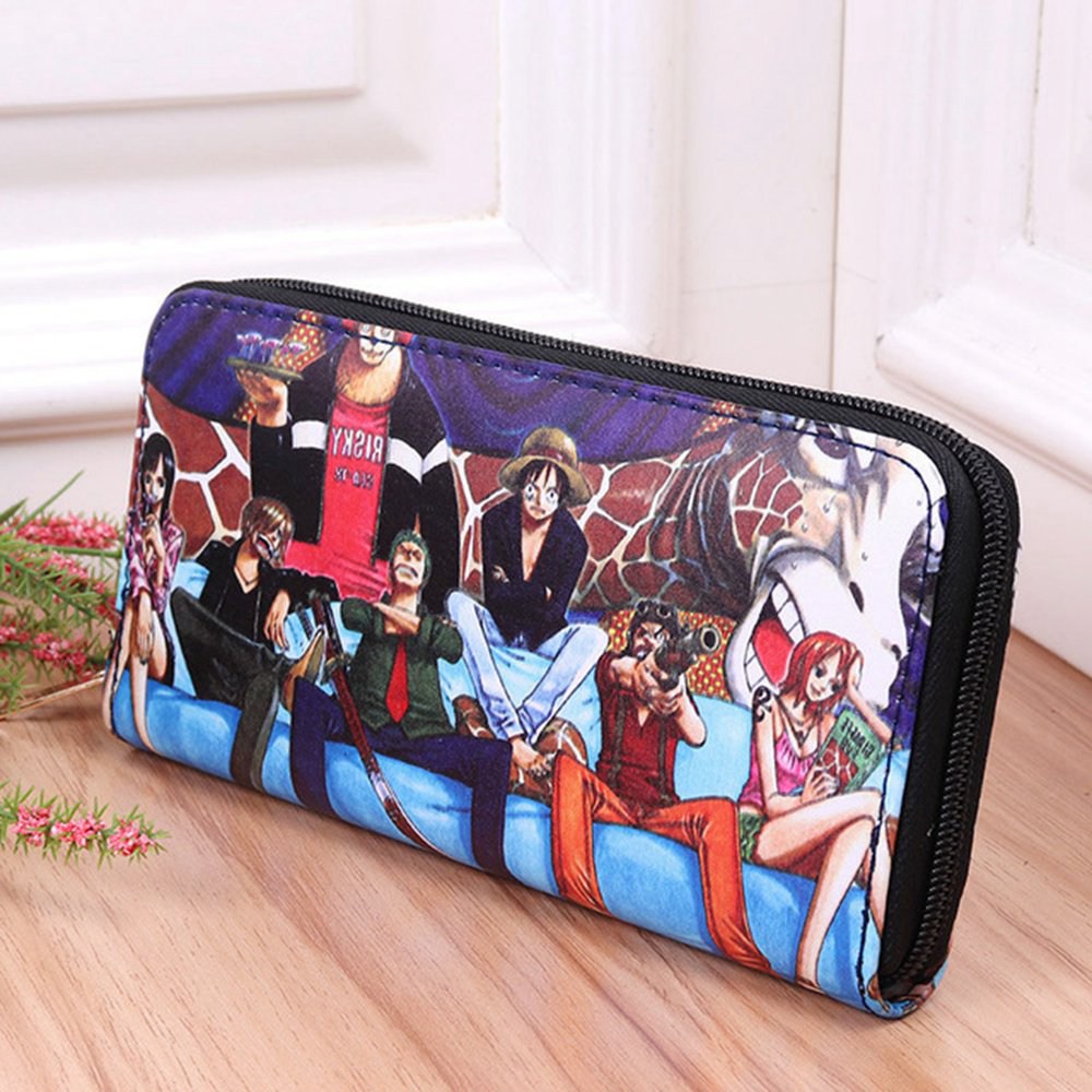 Ví Dài Có Khóa Kéo Họa Tiết Hoạt Hình One Piece Cho Bé Trai