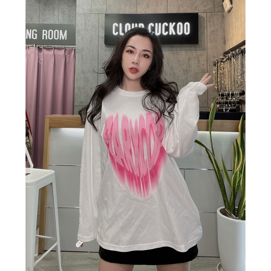 Áo Thun Unisex Họa Tiết Trái Tim Chữ Chảy - Mã Số: Z2660