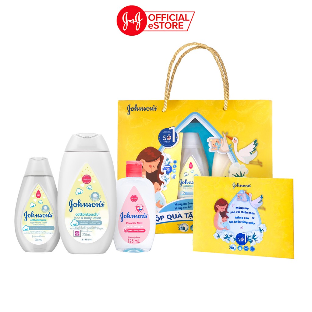 Hộp quà tặng cao cấp Johnson’s mềm mịn Cotton Touch (Phiên Bản Giới Hạn)