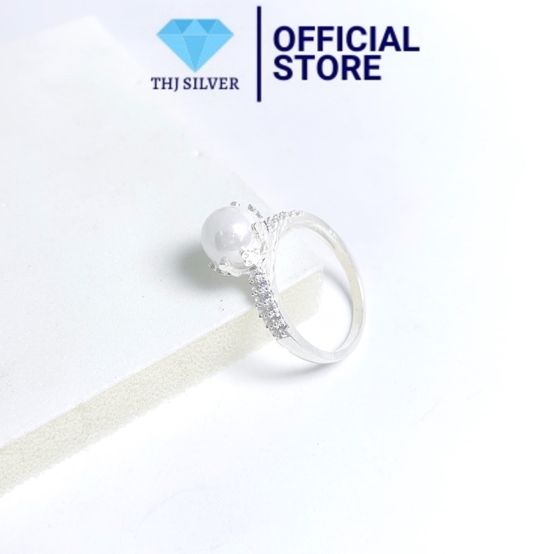 Nhẫn nữ gắn trai nạm đá , hàng làm kỹ dày dặn ( ảnh thật )