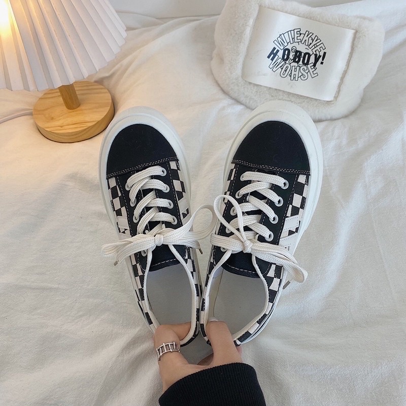Giày thể thao nữ độn đế đi học siêu xinh, Giày nữ sneaker đẹp êm chân CARO dễ phối đồ