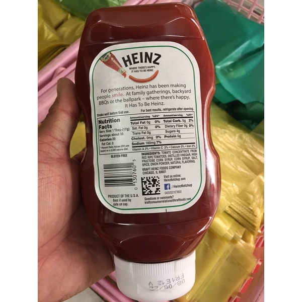 Tương và úp ngược HEINZ TOMATO KETCHUP