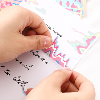 Flash color gradient ripple stickers star chasing glitter stickers