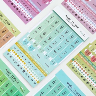 Bullets - set 8 tấm sticker thời gian
