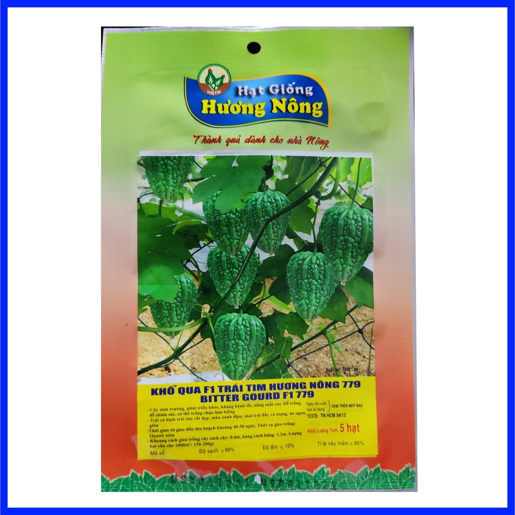 HẠT GIỐNG KHỔ QUA TRÁI TIM F1 Thái Lan, GÓI 5 HẠT