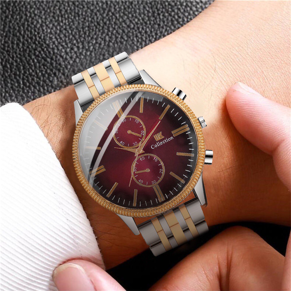 Luxury Mens Watches Stainless Steel Quartz Watch Men Business Wristwatch