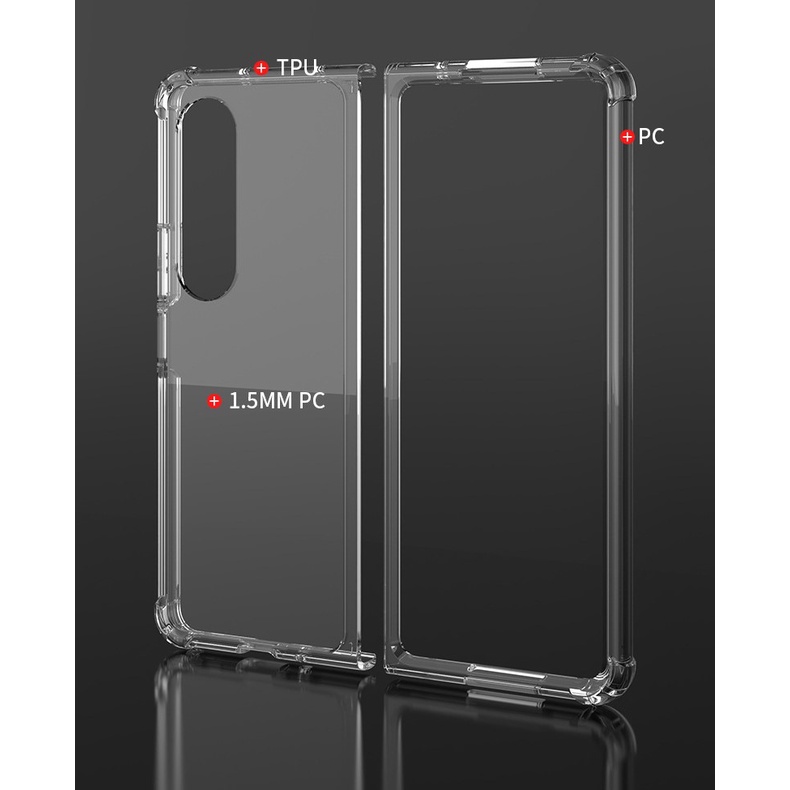 Ốp lưng Trong Suốt dành cho Samsung Galaxy Z Fold 4 Chống Sốc, Chống Ố Vàng