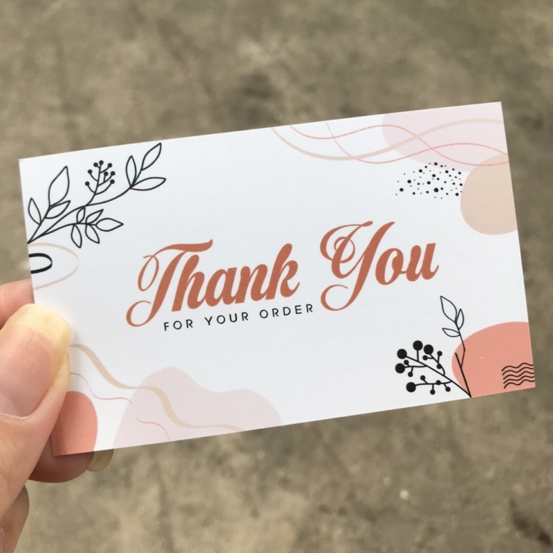 Combo 100 cái  thankyoucard, thiệp cảm ơn, Thẻ cám ơn có sẵn, Giấy bìa cứng cán màng size 9x5.5cm