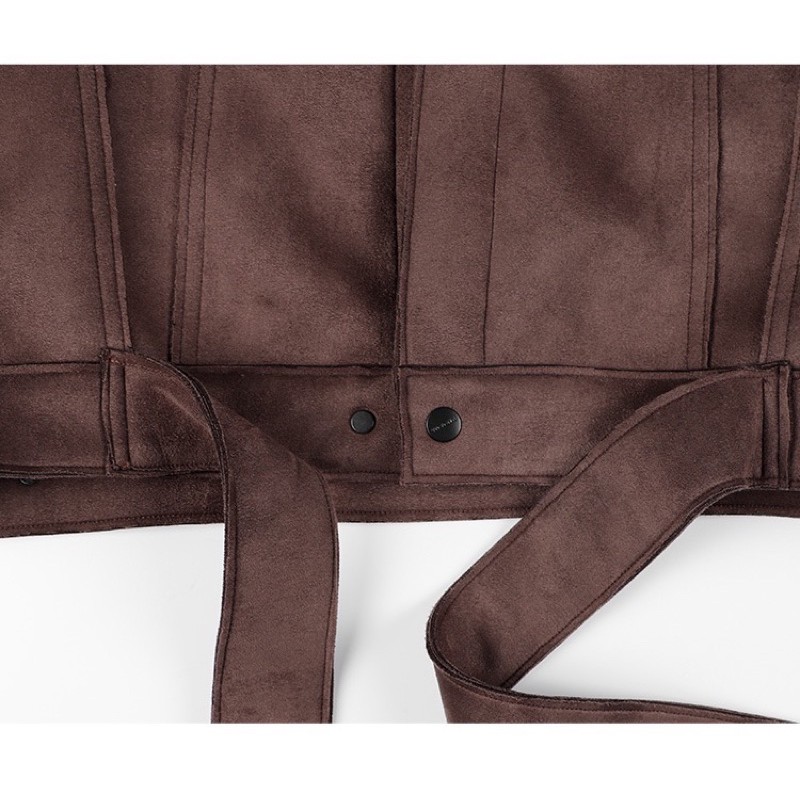 Áo khoác Da lộn Da bò thật Fog