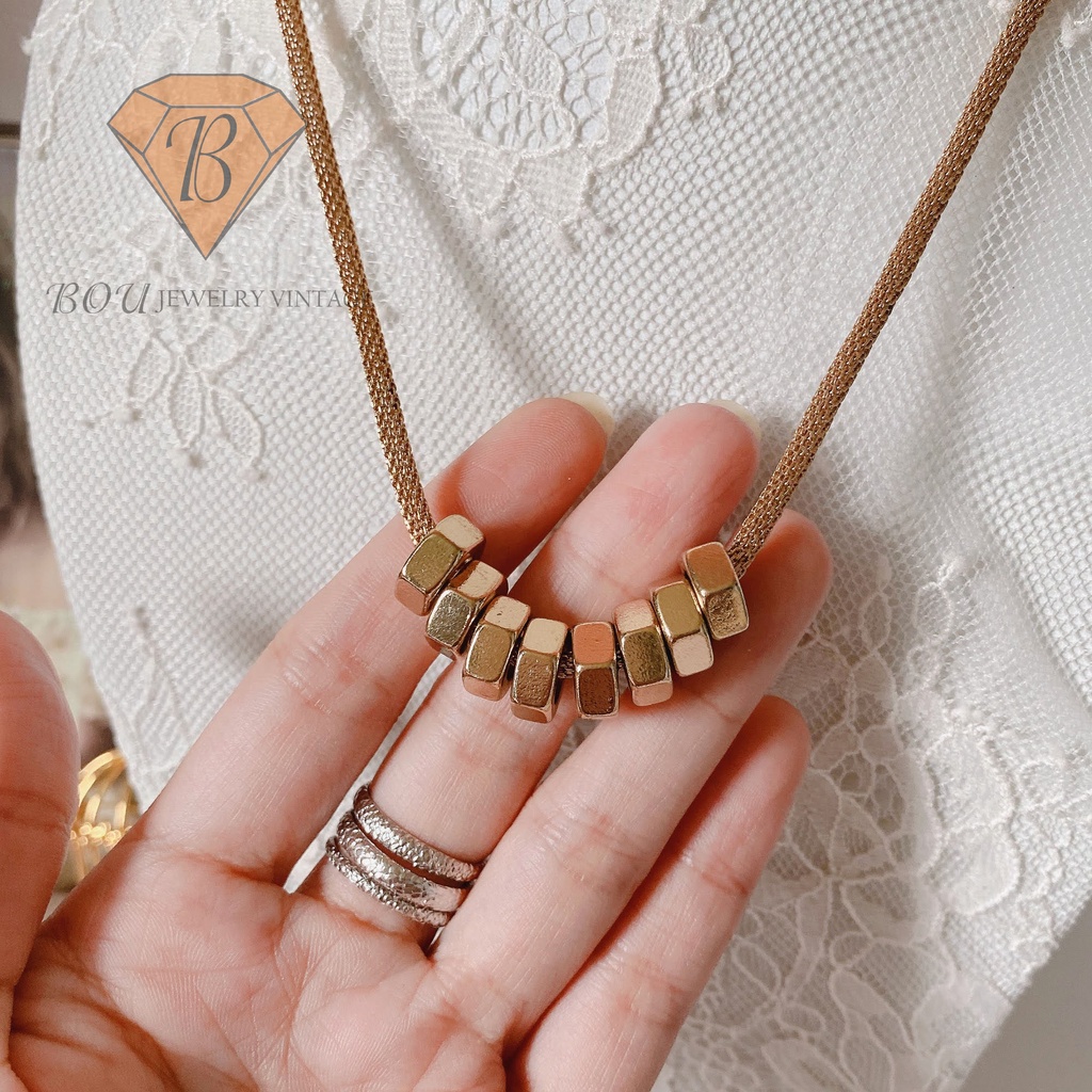 DÂY CHUYỀN SECONDHAND TRANG SỨC SI NHẬT BẢN BOU JEWELRY VINTAGE MÃ VC190