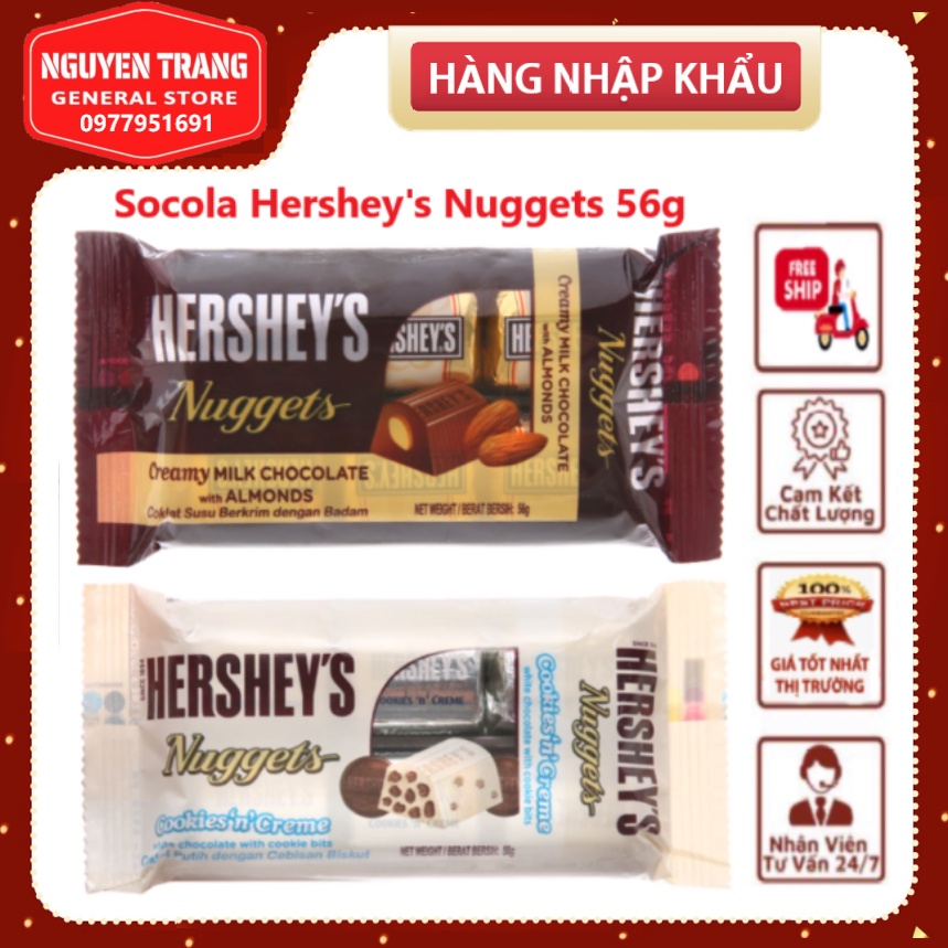 Kẹo Sô-cô-la Hershey's Nuggets 56g