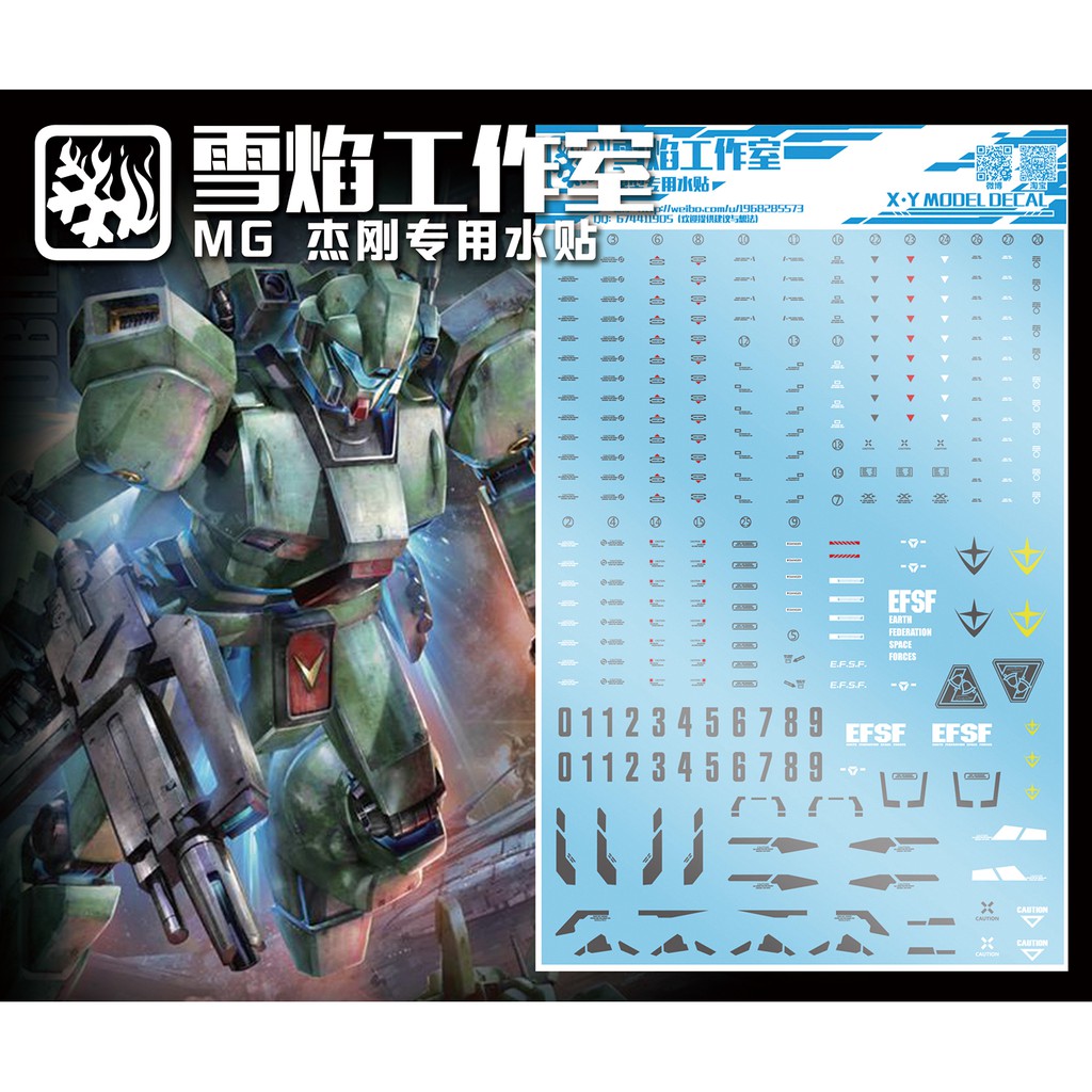 Decal nước dán mô hình MG RGM GM Sniper Jegan 79SC các loại - Water Sticker