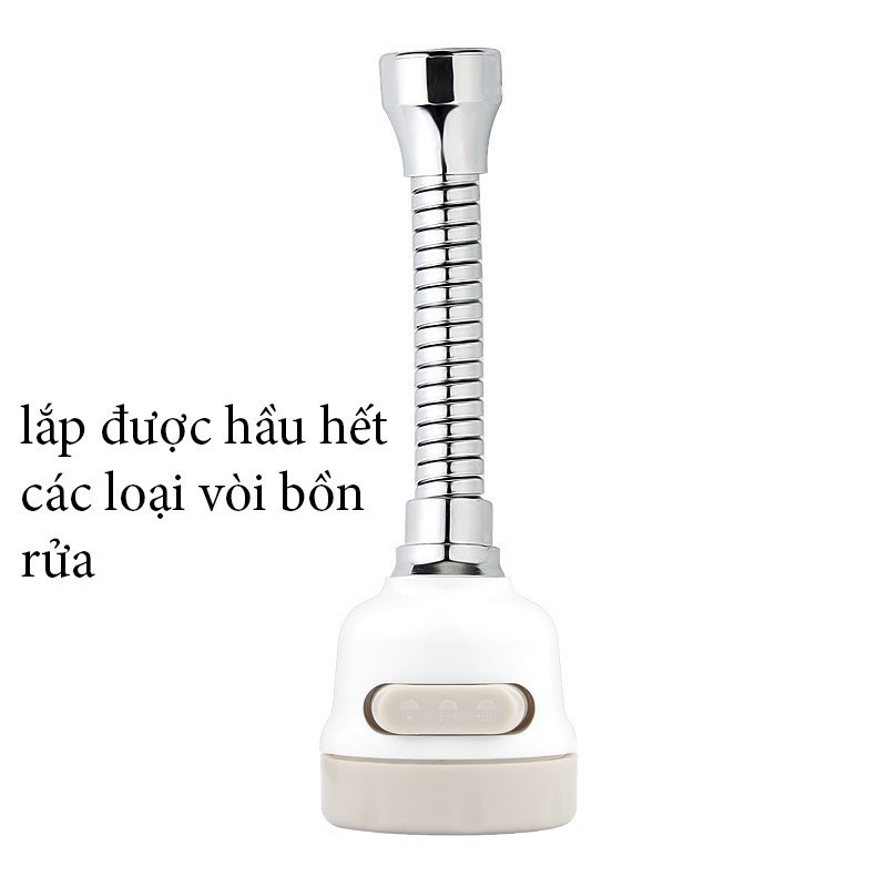 ĐẦU VÒI TĂNG ÁP ĐIỀU HƯỚNG XOAY 360 ĐỘ VỚI 3 CHẾ ĐỘ CHẢ