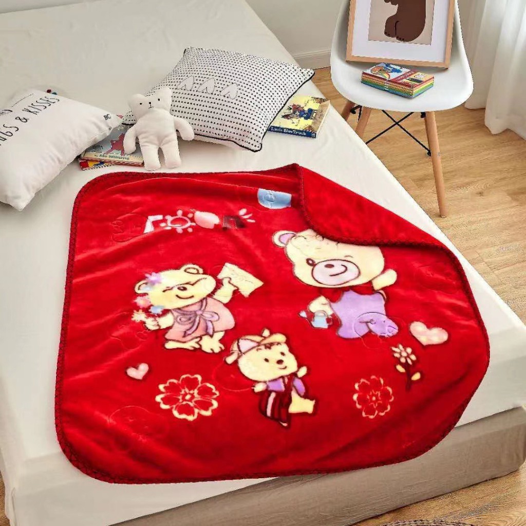 (Siêu ấm) Chăn lông tuyết loại dày đắp mùa đông cho bé, chăn lông tuyết 2 lớp 93x100cm