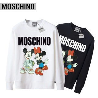 Áo Nỉ Dài Tay Cổ Tròn In Chữ Moschino Cho Cặp Đôi