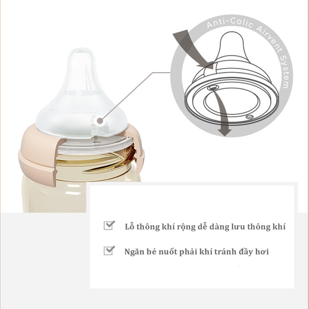 Bình sữa và núm Moyuum Hàn Quốc 170ml 270ml