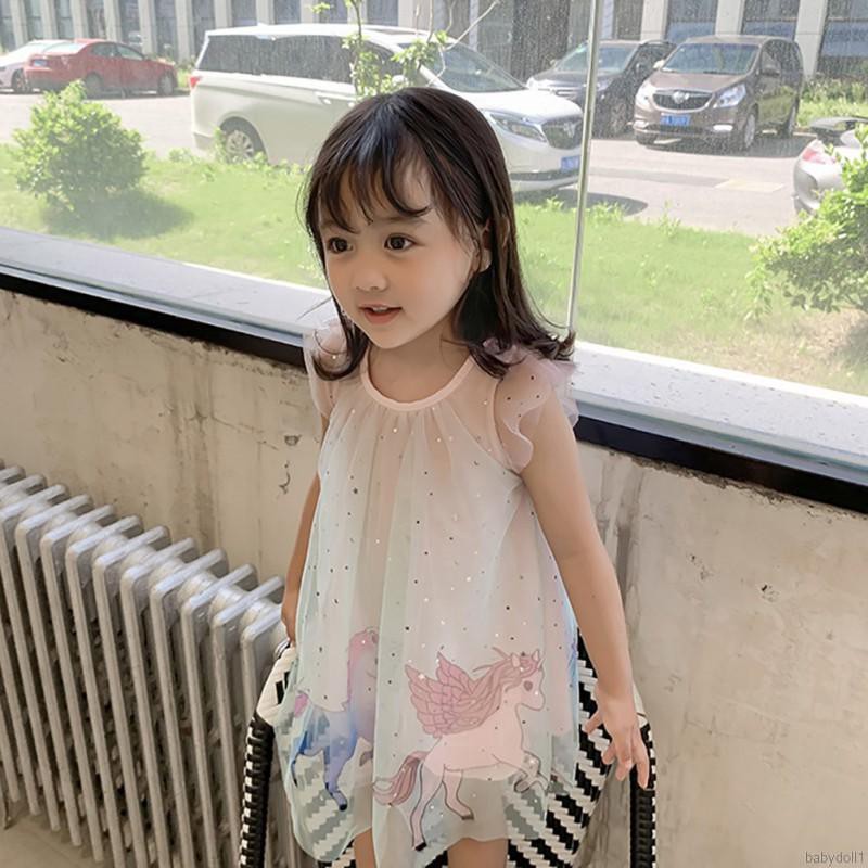 Đầm xòe công chúa kèm băng đô xinh xắn cho bé gái