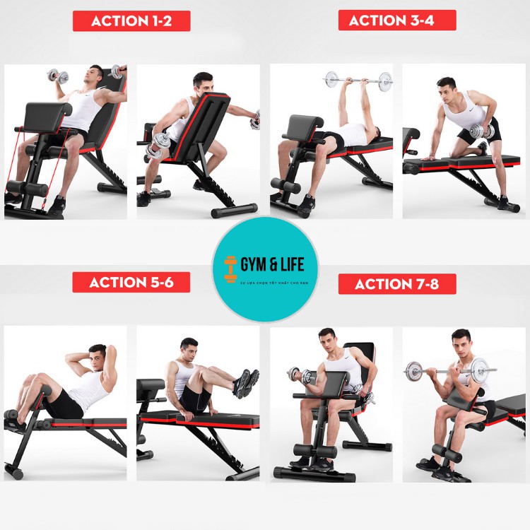 Dụng cụ tập gym tại nhà - Dụng cụ tập gym đa năng [HÀNG NỘI ĐỊA]