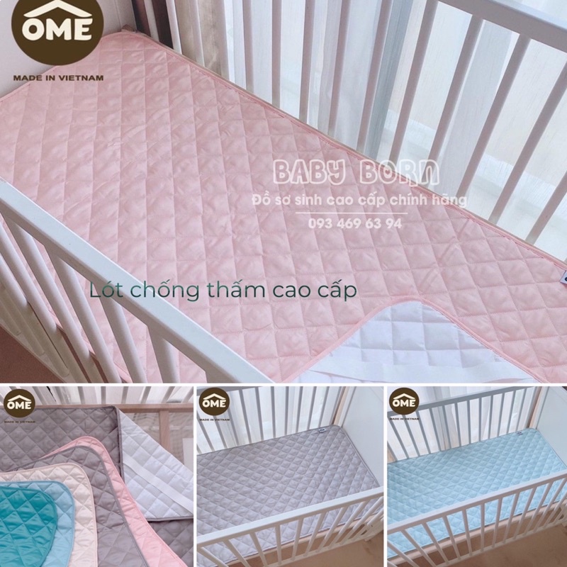 OME - Topper/ Lót chống thấm/ lót thay bỉm mặt cotton mềm mại thấm hút mặt dưới chống thấm tuyệt đối