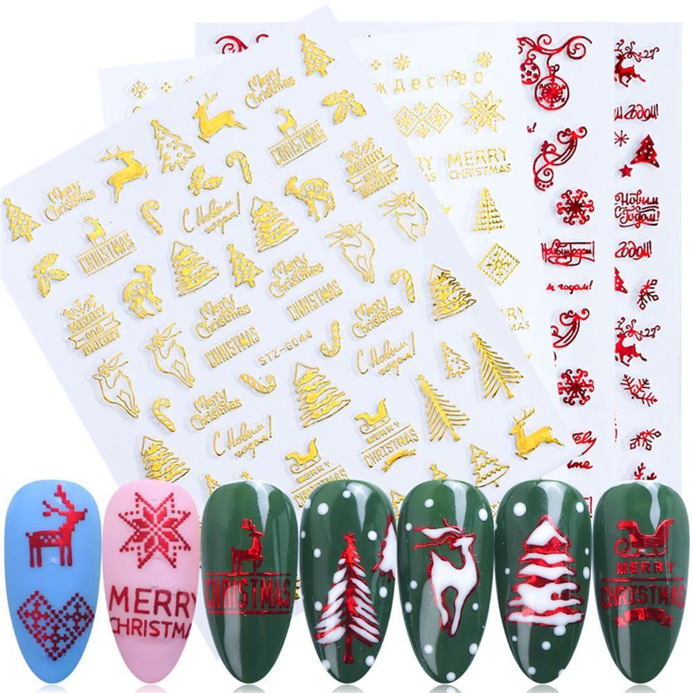 Miếng Dán Trang Trí Móng Tay Chủ Đề Giáng Sinh