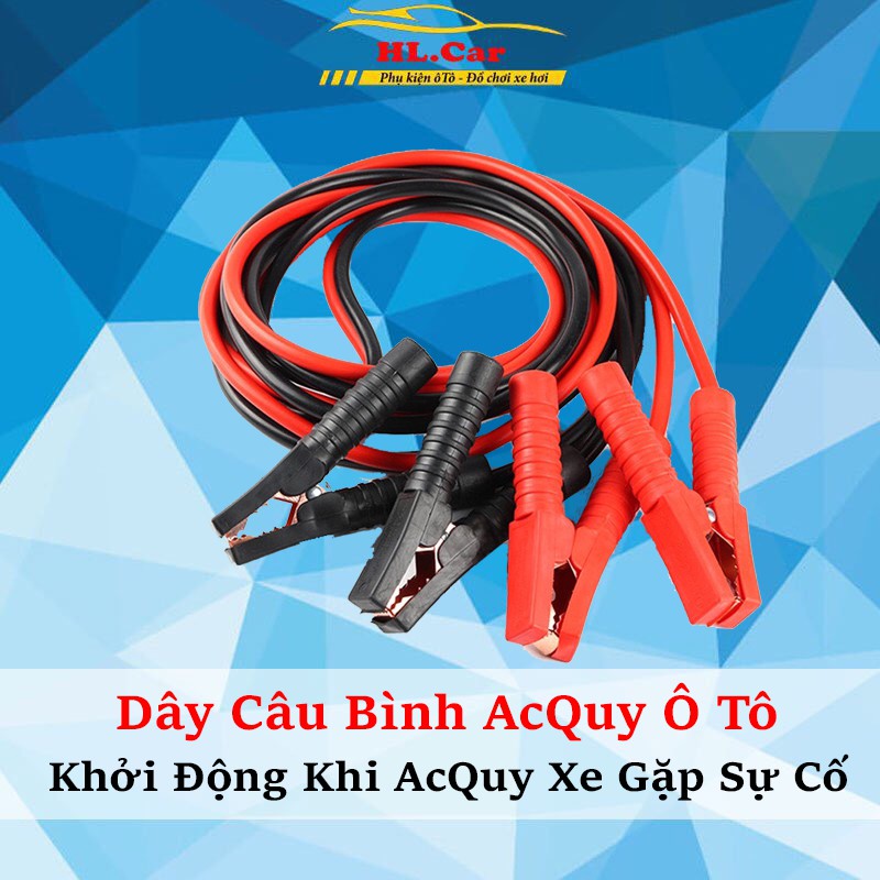 [Mã LIFEAU5SALE giảm 20k đơn 50k] Dây Câu Bình Ắc Quy Ô Tô Lõi Đồng SIÊU TO - Kích Điện Ắc Quy Cứu Hộ Ô Tô 2,2 Mét