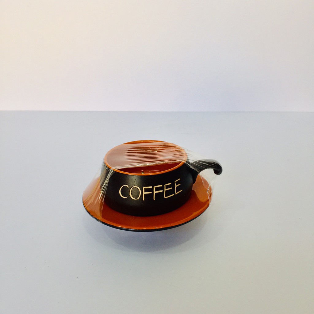 Bộ tách cà phê lõm gốm Bát Tràng (màu sắc)