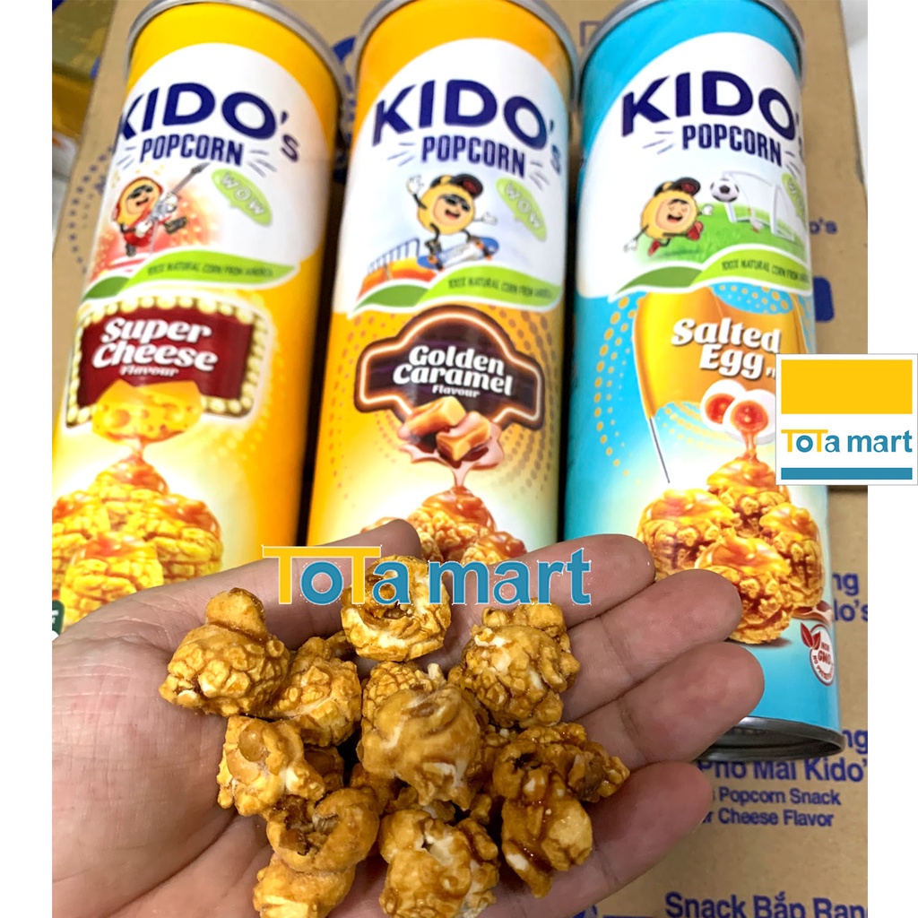 (hsd 12--02/2023) Snack bắp rang KIDO Malaysia lon 70g.