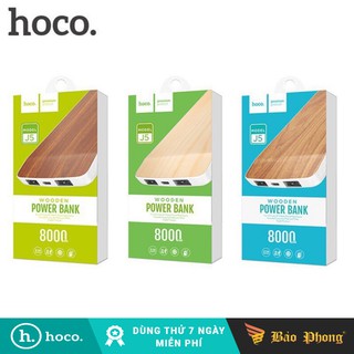 Pin dự phòng hoco j5 dung lượng 8000mah vân gỗ