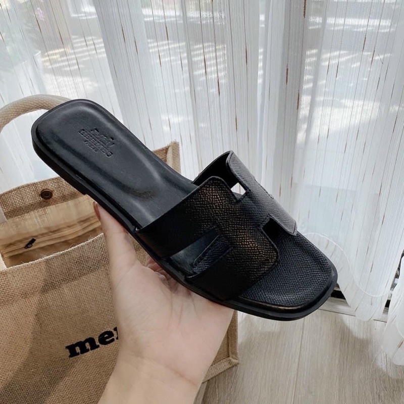 Dép lê nữ - HM màu đen 👠 𝐑𝐄̉ 𝐕𝐎̂ Đ𝐈̣𝐂𝐇 👠- hồng - trắng - xanh rêu - xanh ngọc - nâu da bò - xám - vàng - da sần hàng đẹp