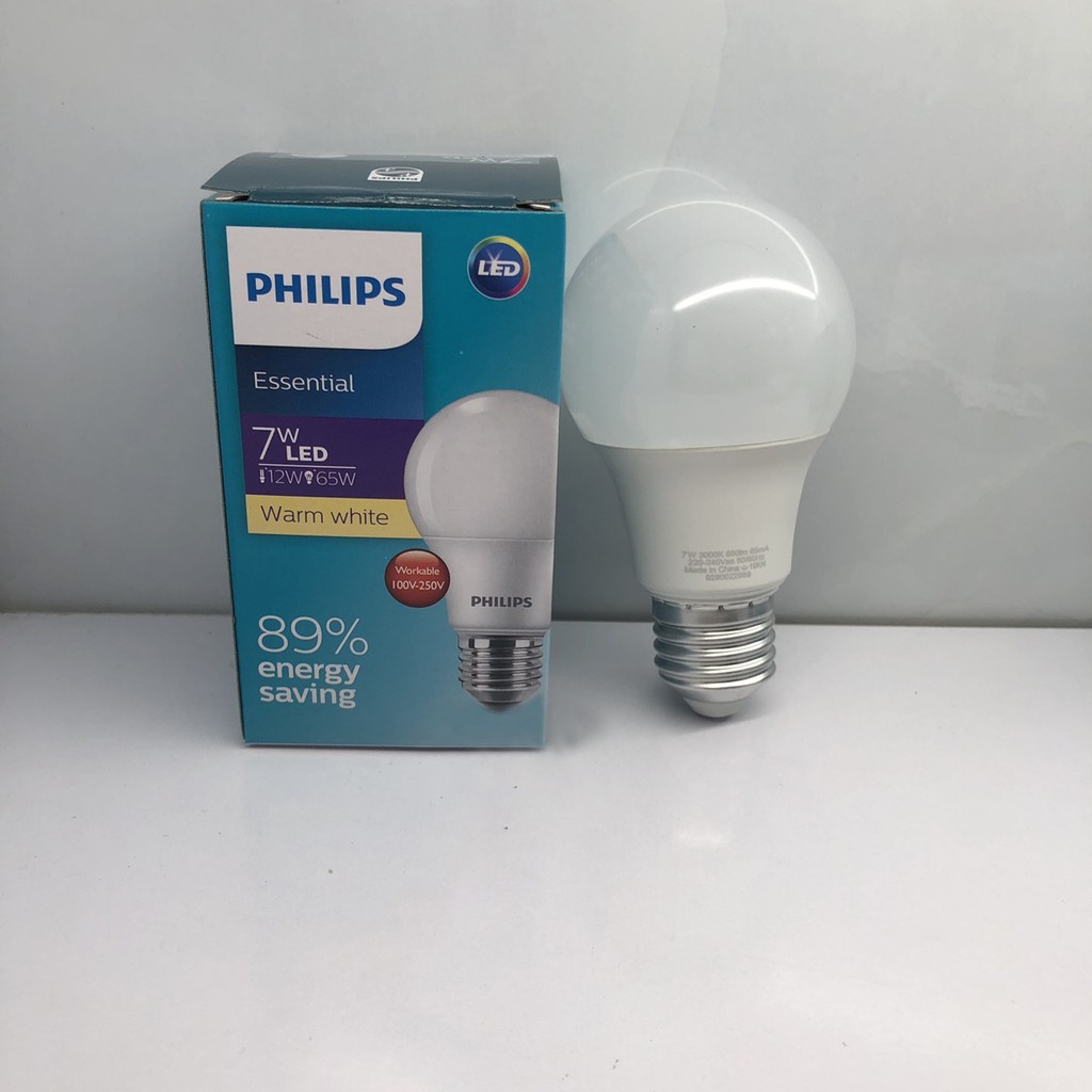 [Hàng Chính Hãng] Bóng đèn LED PHILIPS Essential ESS Bulb E27 A60, Bóng đèn tiết kiệm điện 5W-13W chất lượng sáng cao