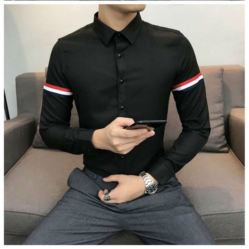 Áo Sơ Mi Nam Phối Kẻ Tay Vải Mềm Cao Cấp Hàng VNXK | BigBuy360 - bigbuy360.vn