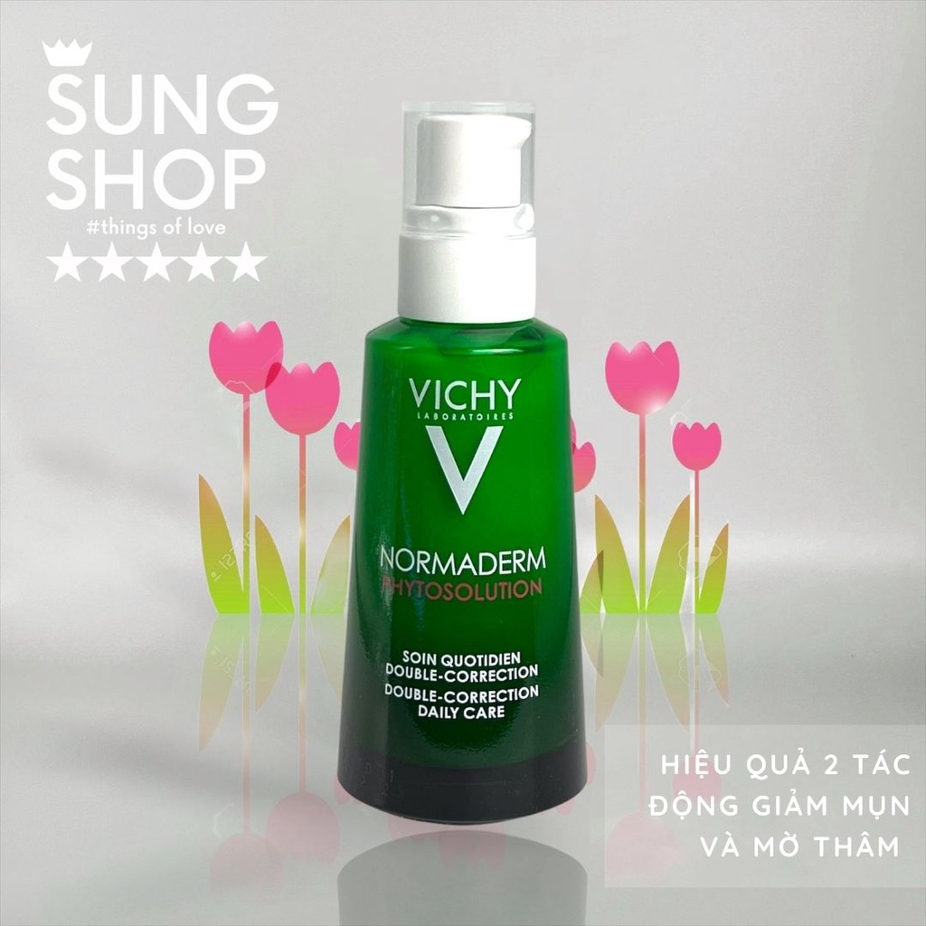 Kem giảm mụn VICHY NORMADERM PHYTOSOLUTION giảm mụn thâm phục hồi da mụn dầu nhạy cảm