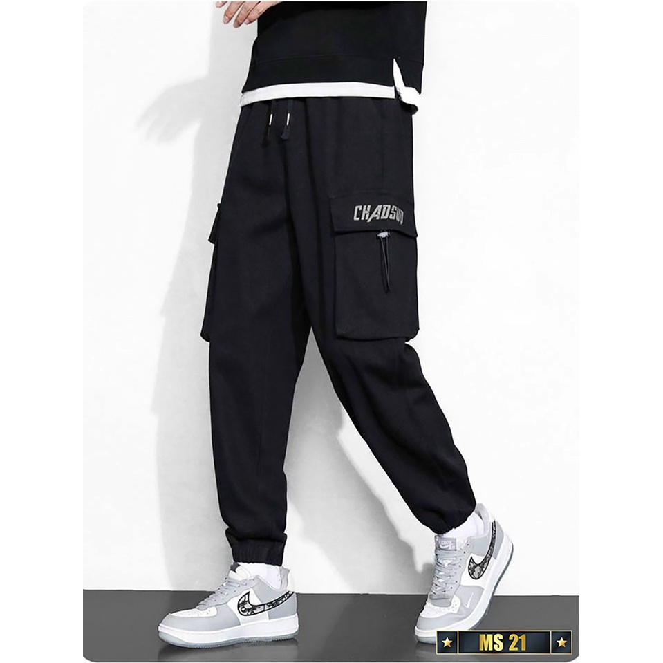 Quần Jogger Nam Kaki Co Dãn Màu Đen Túi Hộp Thời Trang Trẻ Trung, quần dài nam hàn quốc Tfashion shop QN21