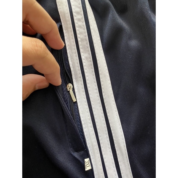 Quần Thể Dục XANH 3 sọc Học Sinh cấp 123 Cotton Cào MỎNG