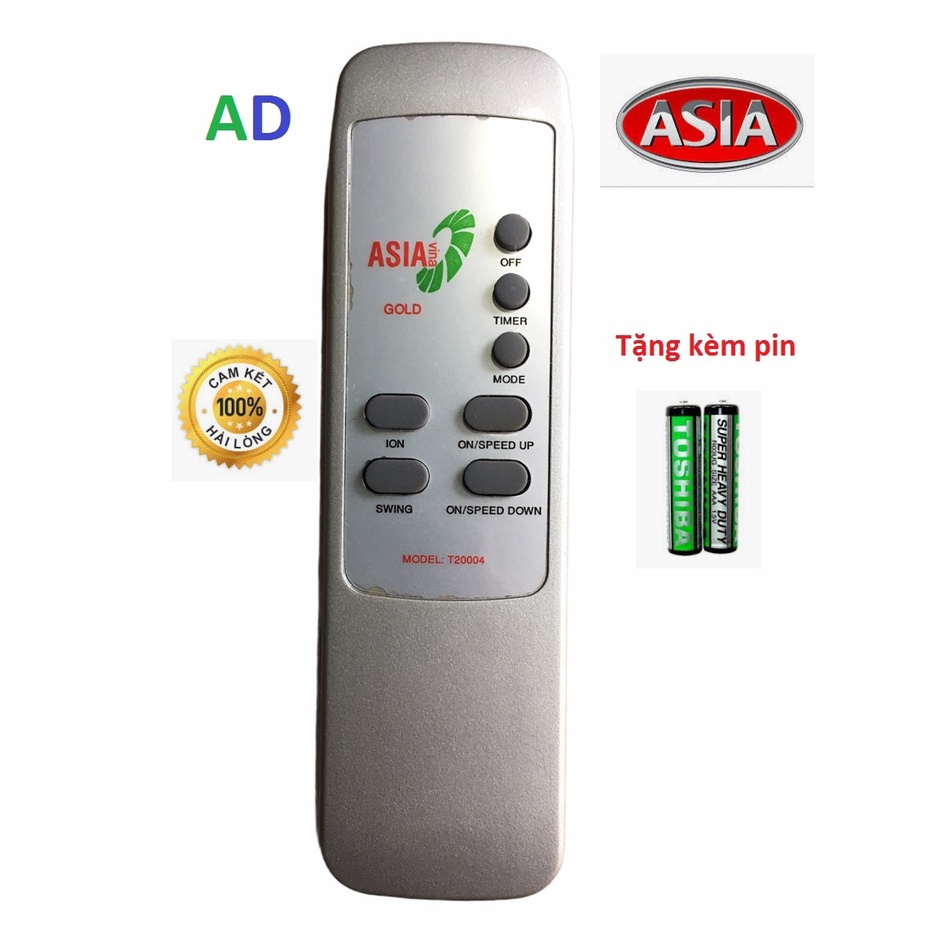 điều khiển quạt ASIA GOLD model : T20004 - Tặng kèm pin - Remote Điều khiển từ xa quạt ASIA GOLD T20004