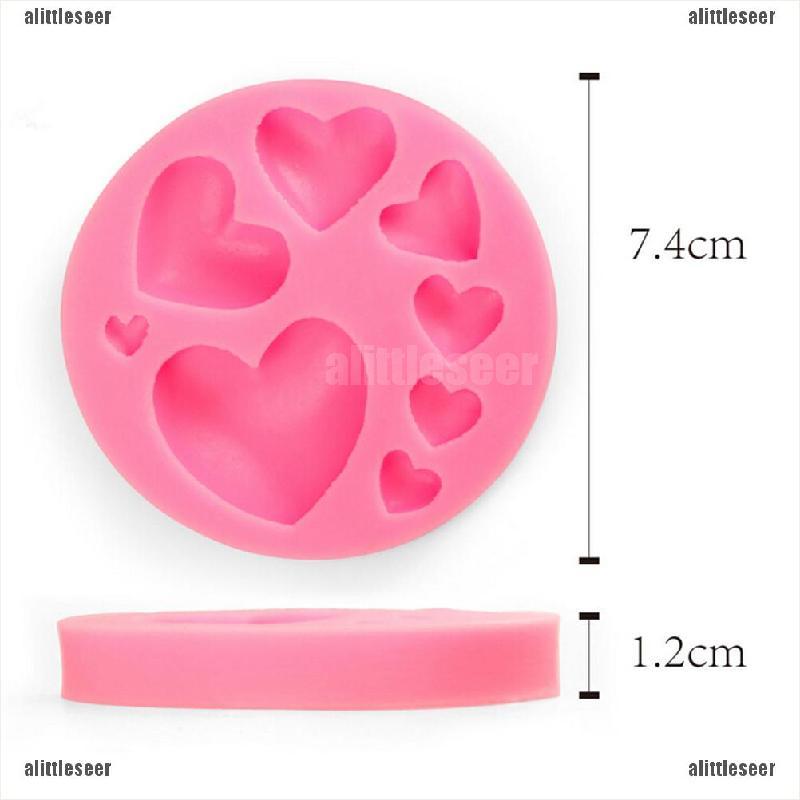 Khuôn Silicone Làm Bánh Tạo Hình Trái Tim 3D Độc Đáo Tiện Dụng