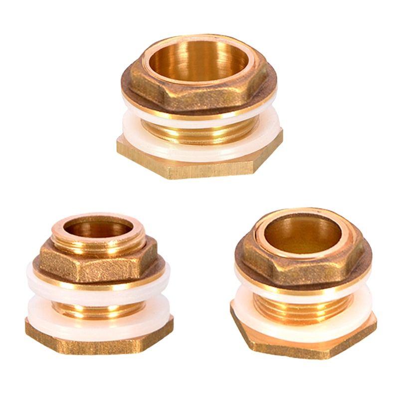 Đầu Nối Ống Nước Bằng Đồng Thau 1 / 2 &quot;3 / 4&quot; 1 '' Kèm Miếng Đệm Cao Su