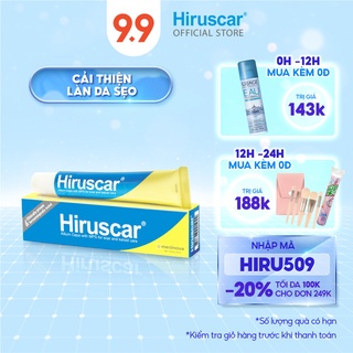 Gel cải thiện sẹo vừa, sẹo lõm, sẹo thâm Hiruscar Gel 20g