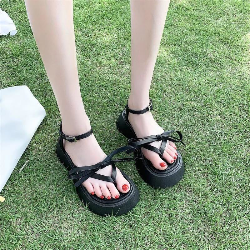 Giày Sandal Đế Bằng Phong Cách Nhật Bản Thời Trang Mùa Hè Cho Nữ
