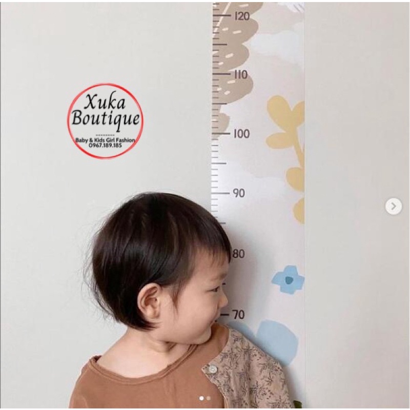 Thước Đo Chiều Cao Dán Tường Cho Bé - Tặng kèm 6 miếng dán 2 mặt