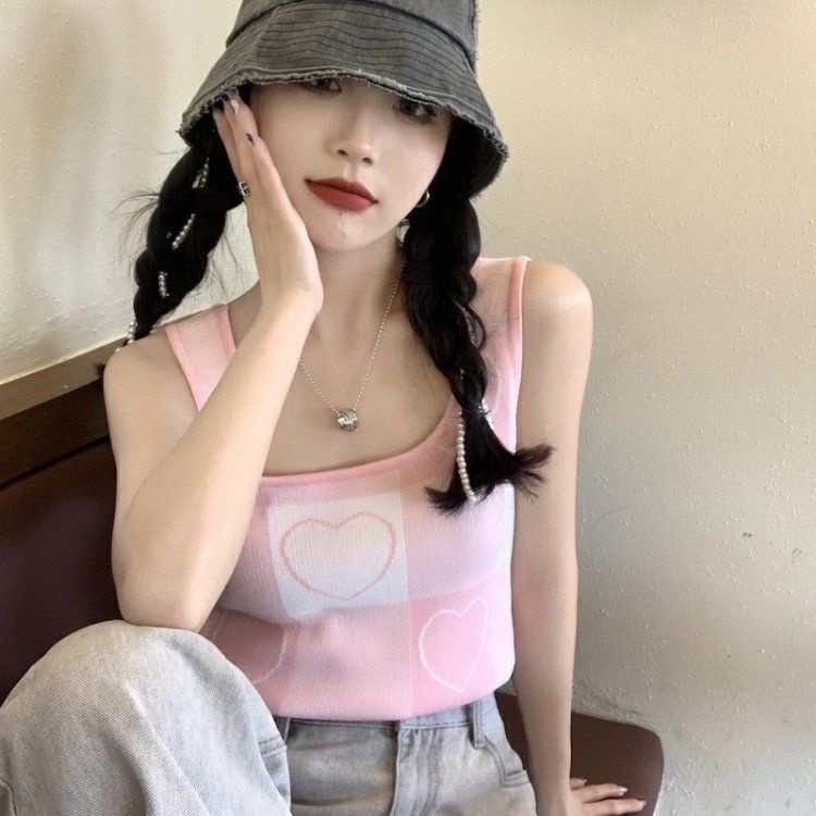 Áo Hai Dây Dệt Kim Phong Cách Hàn Quốc Cho Nữ