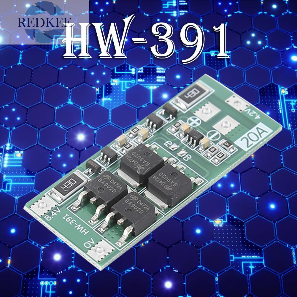 Bảng Mạch Bảo Vệ Pin Lithium Redkee 2s 20a Bms 7.4v 8.4v 18650