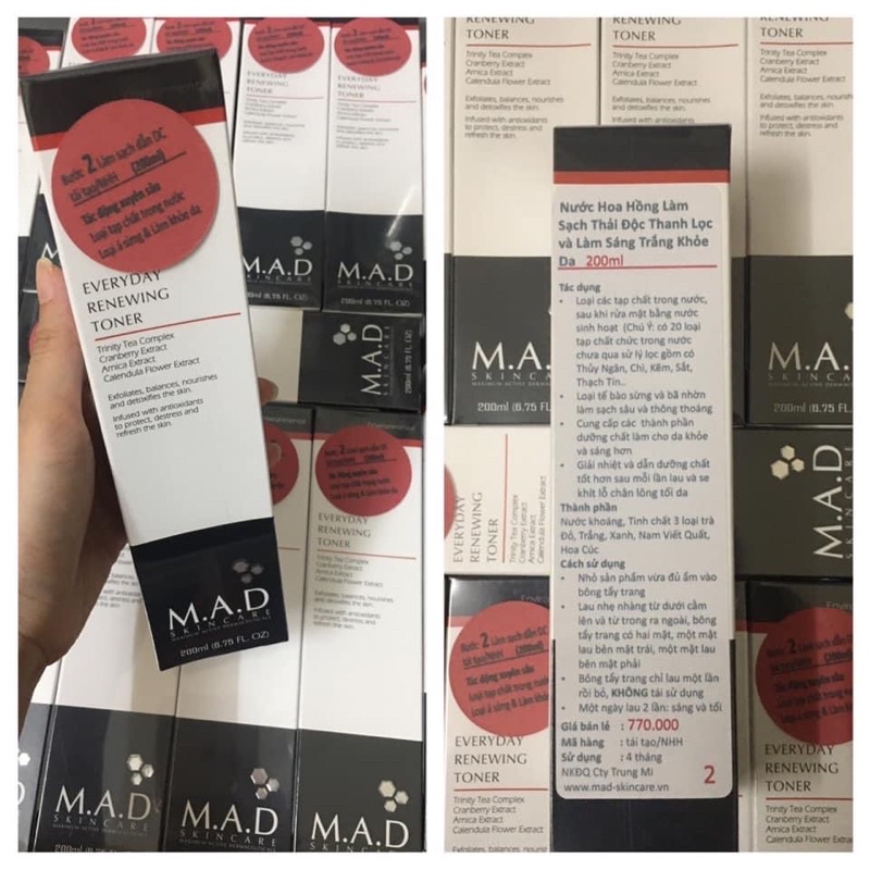 Nước  hoa  Hồng [toner]M.A.D skincare chính  hãng