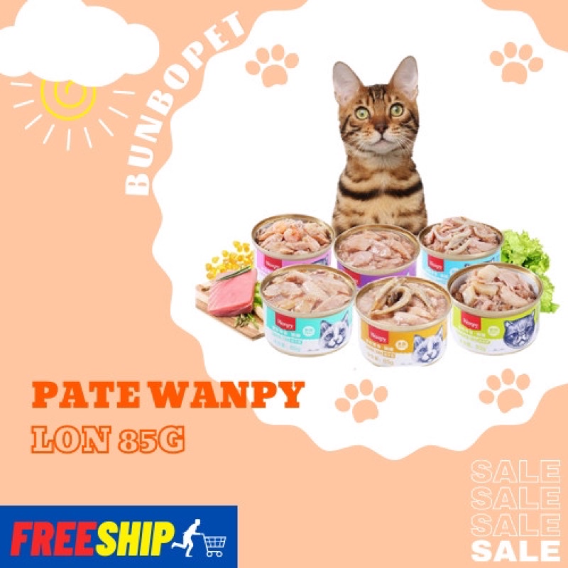 Pate Wanpy Lon 85g - Pate Cho Mèo Siêu Nhiều Cá