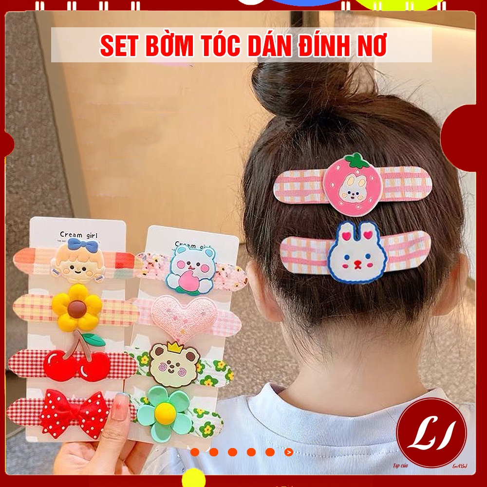 SÉT 3 chiếc BỜM DÁN TÓC nhiều mẫu cho bé yêu- labi