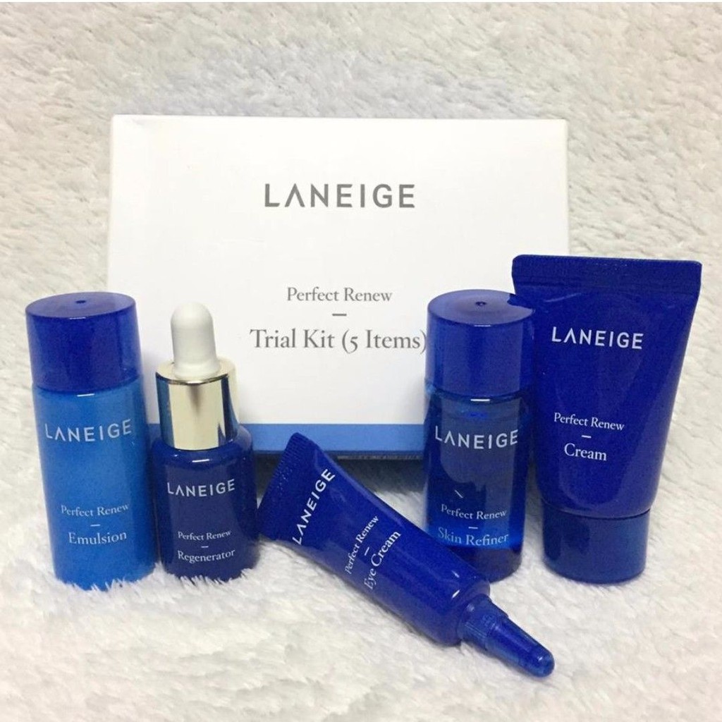 [ CHÍNH HÃNG ] Bộ Kit Dưỡng Da LANEIGE PERFECT RENEW TRIAL KIT 5 ITEMS 50ml