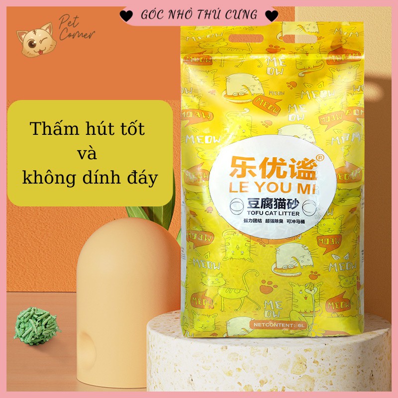 [Siêu hot] Cát vệ sinh cho mèo Tofu Cat Litter 6L (Cát đậu phụ)