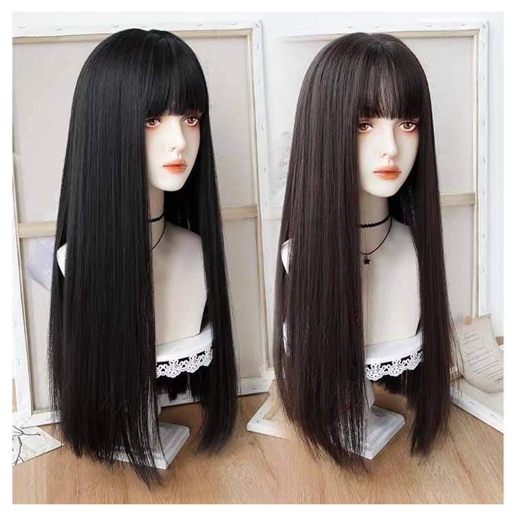 [ MUA 1 TẶNG 2 ] Tóc giả nữ nguyên đầu có rãnh da đầu thẳng Hàn Quốc, tóc bộ dài ( M7007 )