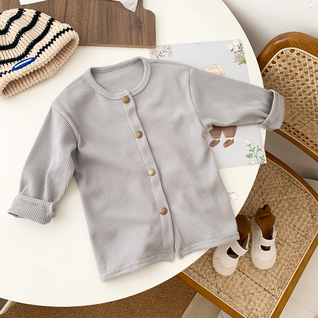 Áo khoác cardigan tay dài màu sắc dễ thương cho bé yêu
